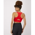 thumbnail image 3 of Hanes Moves Women's Crop Sports Bra, Racerback Holly Berry Red 2XL, 3 of 10