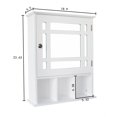 thumbnail image 5 of YAHAOLHGD Bathroom Cabinet Single Door Three Compartment Storage White, 5 of 5