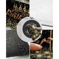 thumbnail image 3 of Shag Bath Rugs Happy Birthday Black Gold Style Plush Soft Fluffy Doormat Floor Carpet,Non-Slip Living Room Bedroom Kitchen Entryway Door Mats Cake Shining Fireworks, 3 of 6