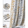 thumbnail image 3 of Yellow Grey Botanical Blackout Curtains for Bedroom Living Room Darkening Curtains 54 Inch Long Spring Floral Summer Farmhouse Short Curtain for Small Window Treatment Grommet Drapes 52"x54"x2, 3 of 9
