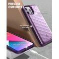 thumbnail image 4 of iPhone 12 Pro Max Case, Clayco [Argos Series] Slim Card Holder Protective Wallet Case for iPhone 12 Pro Max 6.7" with Built-in Sliding Credit Card/ID Card Slot - Purple, 4 of 7
