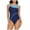Blue, variant on LYXSSBYX One Piece Swimsuit Women Women's New Fashion Splicing Swimsuit Sexy Casual Bikini Piece Swimsuit