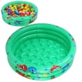 thumbnail image 4 of Piscina inflable redonda para bebés y niños pequeños, portátil, color verde, para interior y exterior, 90 cm/35,4 pulgadas, color verde, 4 of 12