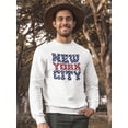 thumbnail image 2 of New York City Writted With Stars Sweatshirt Men -Image by Shutterstock, Male Large, 2 of 4