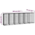 thumbnail image 2 of vidaXL Gabion Basket with Lids, Galvanized Steel Gabion Wall, Gabion Cage, 118,1"x19,7"x39,4", 2 of 5