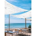 thumbnail image 2 of Blue Floral Sun Shade Sail 8' x 10', Summer Country Blue Hydrangea Floral Butterfly Rectangle Outdoor Sunshade Canopy, Waterproof UV Block Patio Covers for Garden Yard Beach, 2 of 9