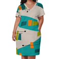thumbnail image 3 of Mid-Century Modern Abstract Space Age Loose Pocket Dress dresses summer luxury dresses, 3 of 7