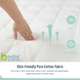 thumbnail image 2 of HOMTEC Twin Mattress Pad, Cotton Mattress Pad Cover for College Dorm, Quilted Mattress Cover 8-22" Deep Pocket, Fitted Mattress Protector Noiseless & Breathable (39x75 Inches, White, Thin), 2 of 9