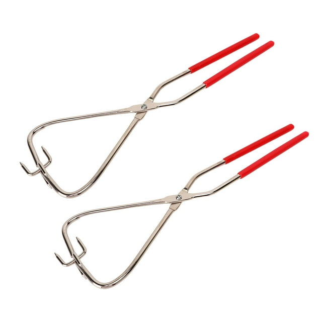 Dipping Tongs, Pottery Sculpture Tongs 360 Degree Use 2 Pcs Red Handle For Craft Carving