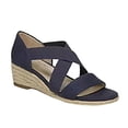 thumbnail image 1 of Sandalias con hebilla y correa elástica con plataforma de cuerda de cáñamo con tacón de cuña para mujer Wmkox8yii sa2261, 1 of 3