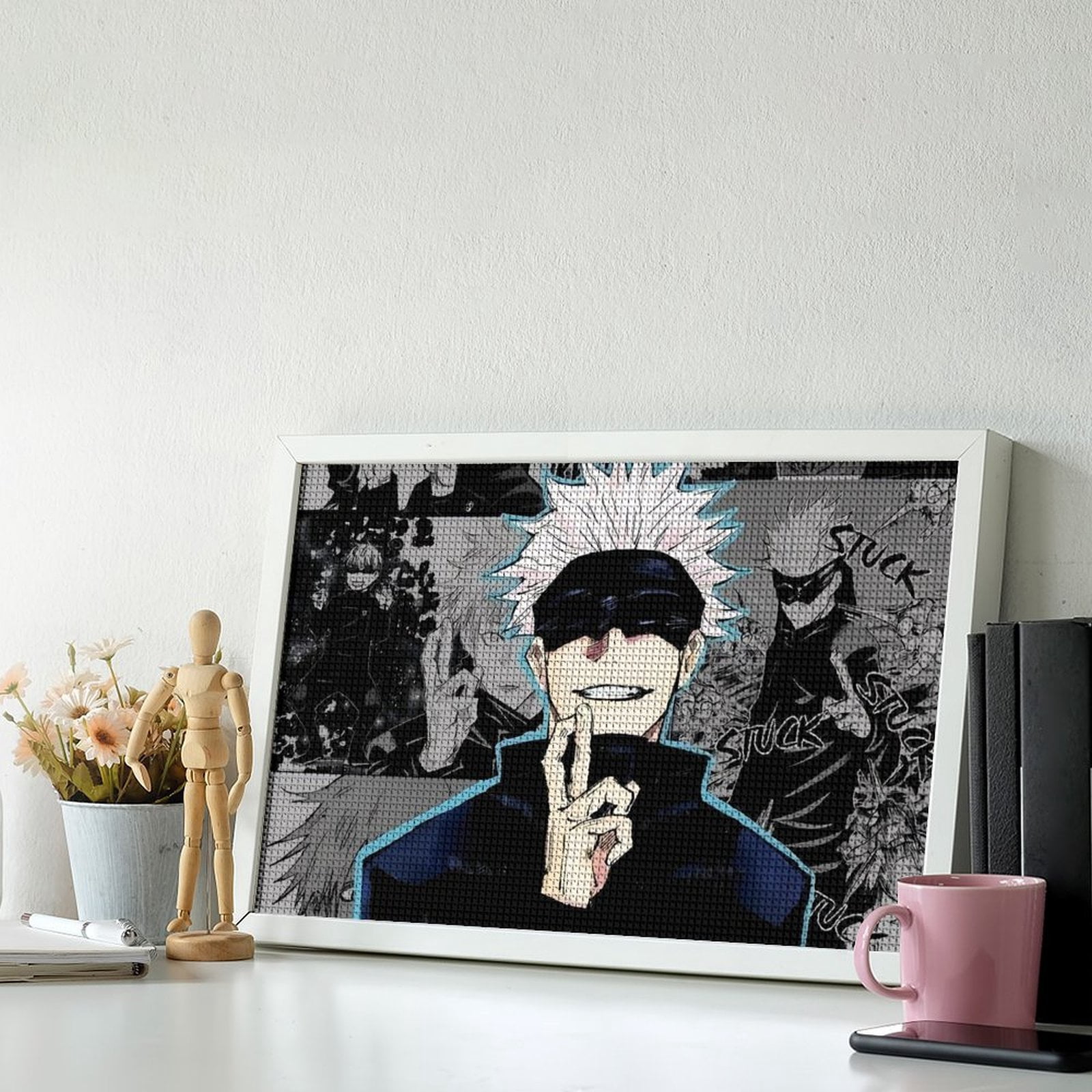 Jujutsu Kaisen Diamond Painting Horizontal (Square Diamond) (Canvas), A Craft For Beginners, Suitable As A Gift Or Home Wall Decoration 12"x20"