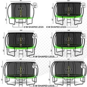 JUMPZYLLA Trampoline 8FT 10FT 12FT 14FT Trampoline with Enclosure - Recreational Trampolines with Ladder and Galvanized Anti-Rust Coating, ASTM Approval- Outdoor Trampoline for Kids