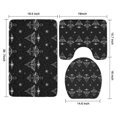 thumbnail image 3 of Black White Gothic Moth Star Sun Moon Pattern Bathroom Rugs Sets 3 Piece,Toilet Cover Set,Absorbent Non Slip Bathroom Mats Sets with U-Shaped Contour Rug Toilet Rug Set, 3 of 5