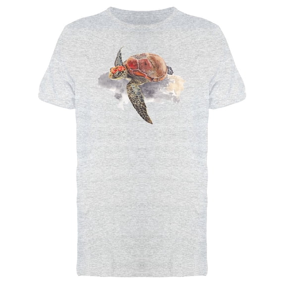 Sea Turtle On Beach Painting T-Shirt Men -Image by Shutterstock, Male Medium