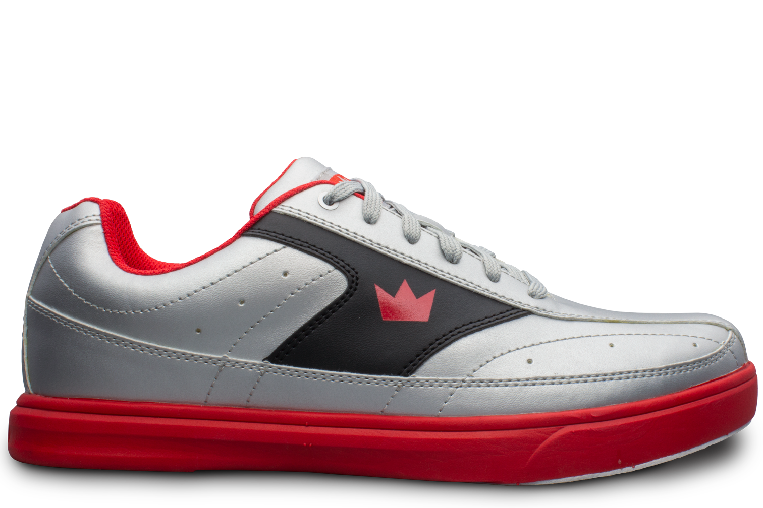 Brunswick Brunswick Mens Renegade Bowling Shoes Flash Silver/Red