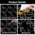 thumbnail image 4 of Football Tablecloths Disposable Football Tablecloth Plastic Football Table Runner Black Football Theme Table Runner For Football Birthday, 4 of 9