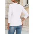 thumbnail image 3 of Camiseta Bliwov, paquete de 3, manga 3/4, tops casuales para mujer, 3 of 5