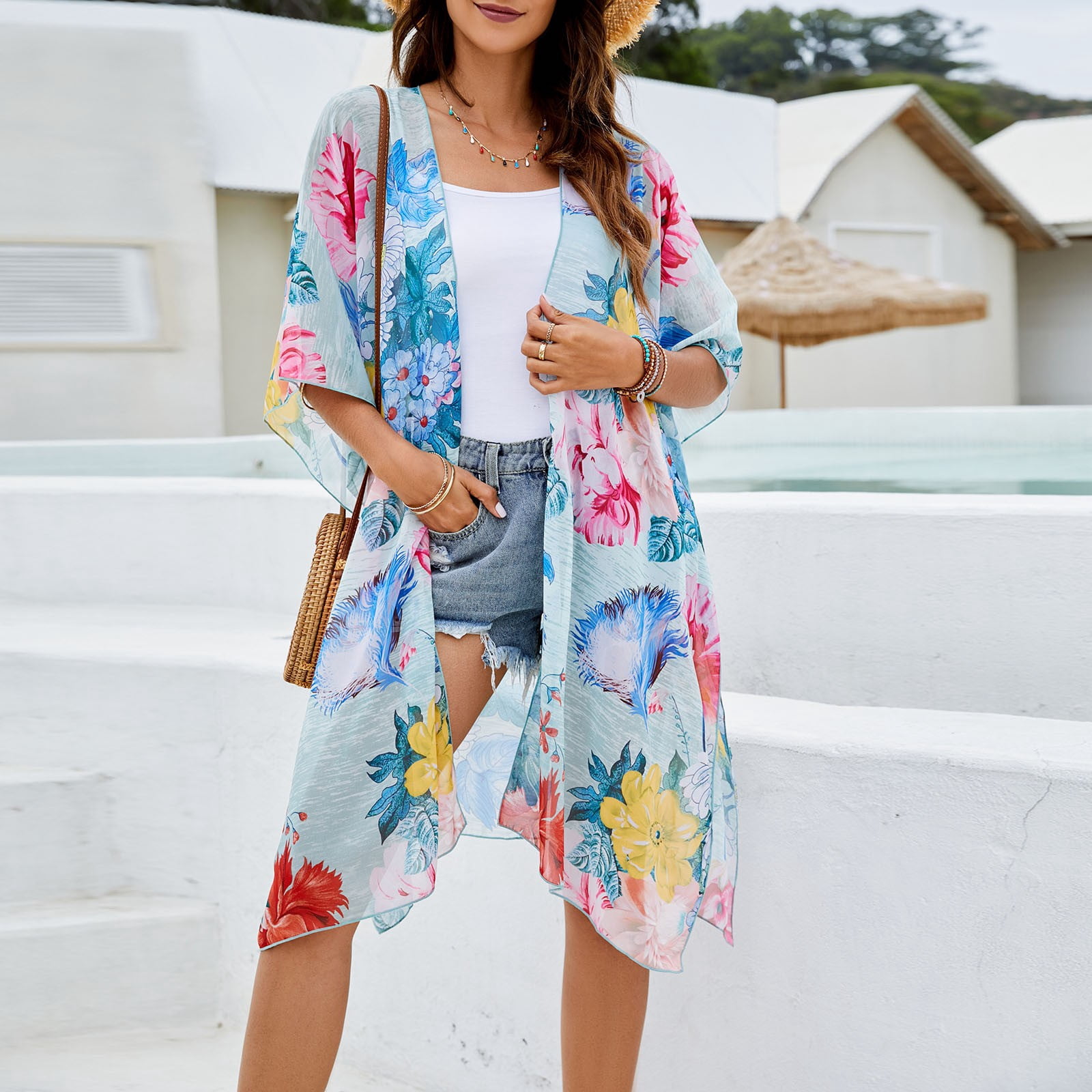 Kenmeko Women Casual Printed Beach 