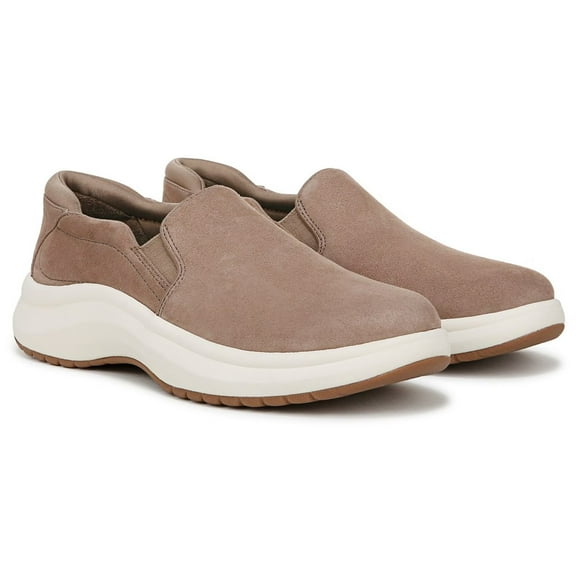 Dr. Scholl's Women's Feel Well Slip On Sneakers Taupe Suede 6.5M