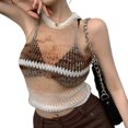 thumbnail image 1 of Camiseta Sin Mangas De Tirantes Y2K Cami Tank Top Camiseta colorida con cuello redondo para mujer Verano (Caqui L) Cgtredaw Para estrenar, 1 of 1