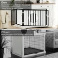 thumbnail image 2 of Homfa Dog Crate with Storage Cabinet and 2 Drawers, Indoor Furniture Style Wooden Large Dog Kennel, White, 2 of 6