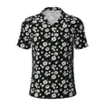 thumbnail image 2 of Daiia Daisies Flowers Pattern Men’s Polo Shirts,Solid Deck Shirt,Classic Fit, Breathable Cotton Polo for Casual and Sport Wear-Large, 2 of 9