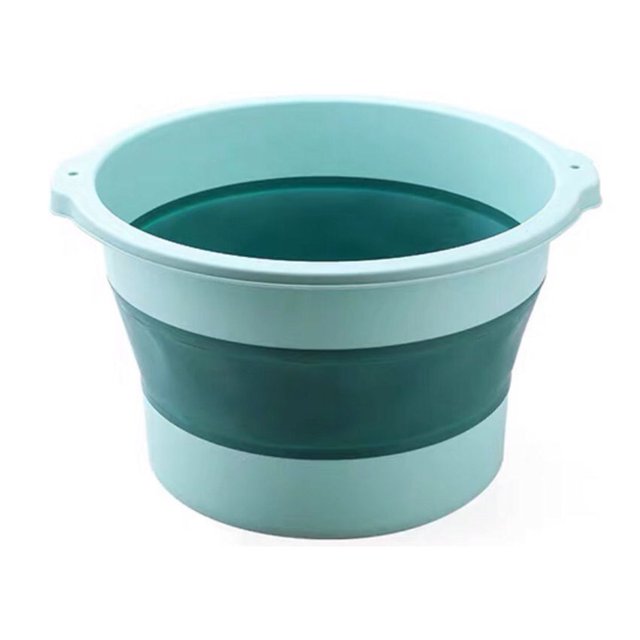 Foot Soaking Basin Folding Foot Soaking Tub Lightweight Foldable Foot Basin Pain Relief Collapsible Large Water Capacity Foot Bath BasinGreen