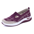 thumbnail image 4 of Domuza Womens Orthopedic Athletic Shoes Walking Shoes - Lightweight, Loose Fit, Breathable, Mesh-Comfortable, Soft Soled, Wide & Bulky Sneakers Purple 5.5（EU-36）, 4 of 6
