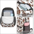thumbnail image 4 of Football Icon White Pattern 17" Waterproof Oxford School Backpacks for Teens, S-Shape Padded Straps, for School, Travel, Hiking, Camping, 4 of 5