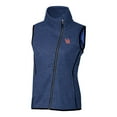 thumbnail image 2 of Women's Cutter & Buck Heather Royal Ole Miss Rebels Mainsail Sweater-Knit Full-Zip Vest, 2 of 3