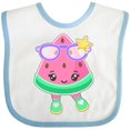 thumbnail image 3 of Inktastic Cute Watermelon with Sunglasses Boys or Girls Baby Bib, 3 of 4