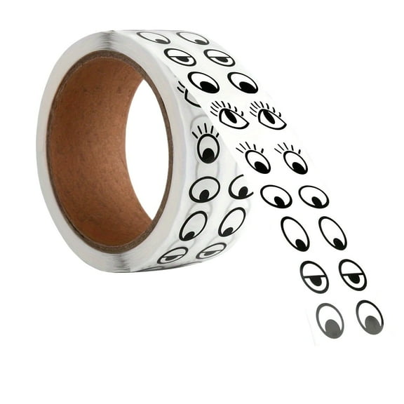 1000 Pieces Eye Stickers Large Googly Eyes Self Adhesive Stickers Labels Black White Cartoon Wiggle Eye Stickers Eyeball Stickers for DIY Crafts Scrapbook Notebook Party Favor