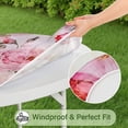 thumbnail image 5 of Pioneer Flower Floral Print Pattern Round Fitted Tablecloth with Elastic Edge,Dining Table Cover Waterproof,Outdoor Round Tablecloth for Camping,Dining,Indoor and Outdoor, 5 of 7