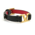 thumbnail image 2 of Pre-Owned Valentino Garavani Women's Leather Black Bracelet 56480a, 2 of 5