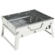 CACAGOO Portable Camping Grill Stainless Steel BBQ Folding Campfire Grill Outdoor