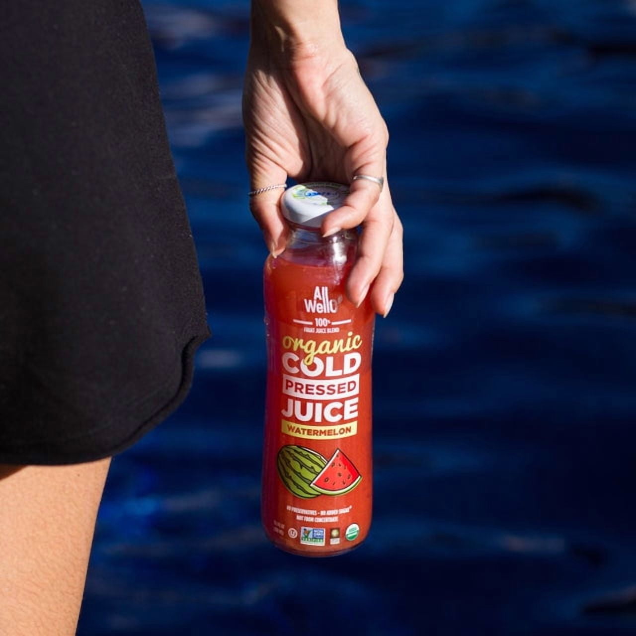 AllWellO Watermelon Organic Cold‑Pressed Juice, 11.1 fl oz, 6 Pack