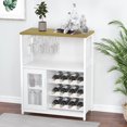 thumbnail image 1 of Cherish Farmhouse Wine Cabinet with Removable Wine Rack, Coffee Bar Cabinet with Barn Door and Adjustable Shelves, Kitchen Buffet Cabinet for Dining Room, Living Room, 1 of 7