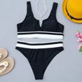 thumbnail image 4 of DPTALR Bikini Femme Uni Deux Pièces Maillot de Bain Ensemble de Plage, 4 of 7