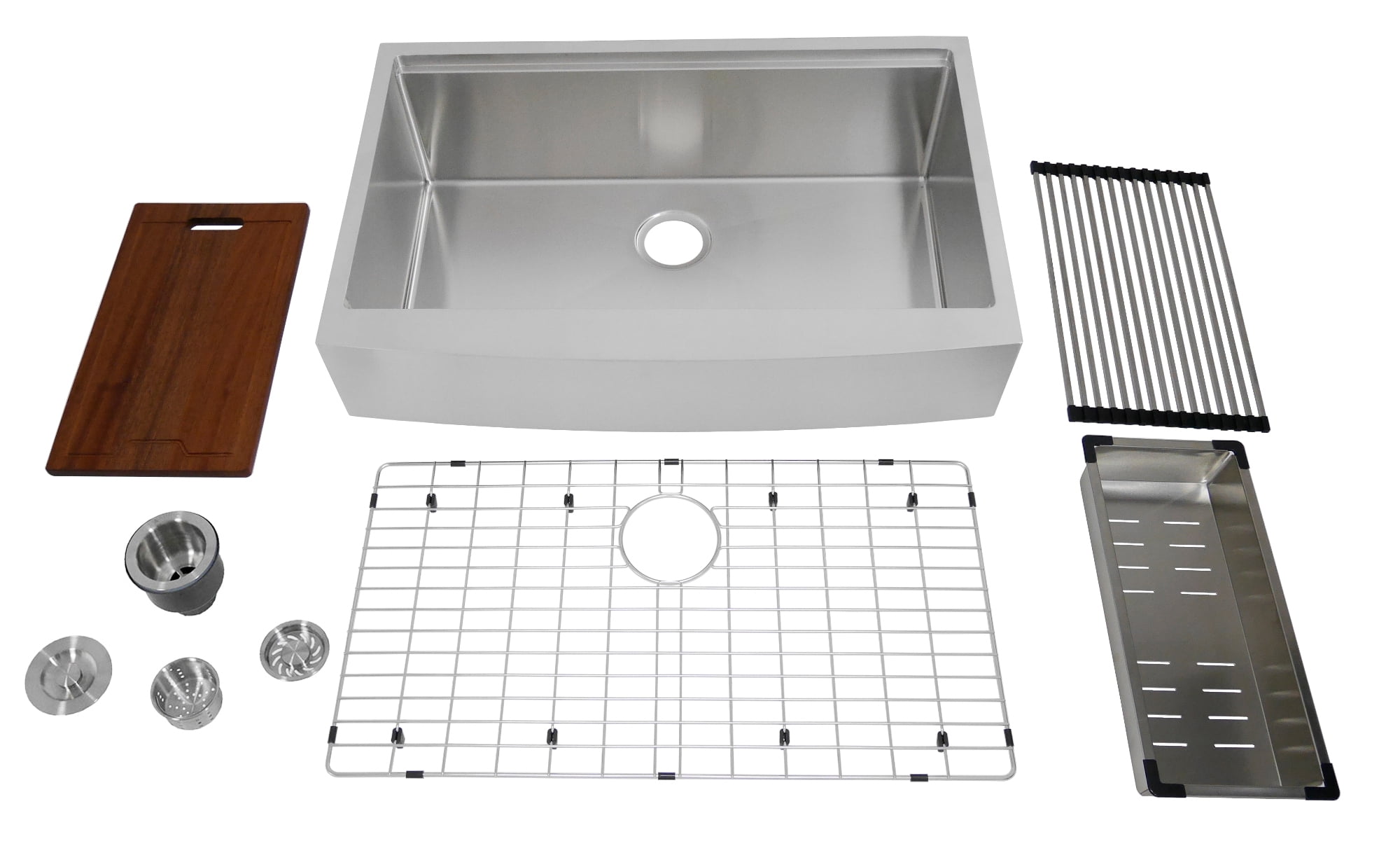 Auric Sinks 33" Retrofit Farmhouse Front Apron Ledge Single Bowl