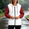 thumbnail image 7 of SuTry Women's Jacket, Color Block Long Sleeve Windbreaker, Waterproof Hooded Zip Up Outdoor Coat with Pockets, Travel Hiking Essential Layer, 7 of 7
