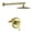 Brushed Gold, variant on Cobbe 8-inch Round Rain Shower Kit Brushed Gold Single Handle Shower Faucet with 15.74-inch Shower Arm Valve Included