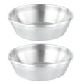 thumbnail image 1 of 2 Pcs Assiette Multi-Usage Soucoupe à Assaisonnement Assiette Apéritif Plat en Acier Inoxydable, 1 of 9