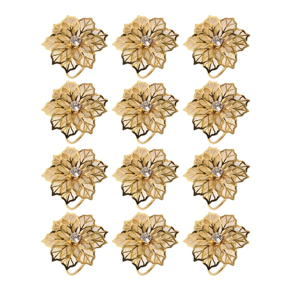 Servilleteros Naiovety paquete de 12 decoraciones para celebraciones festivas Oro