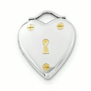 Sterling Silver Gold plated 20mm Heart Locket