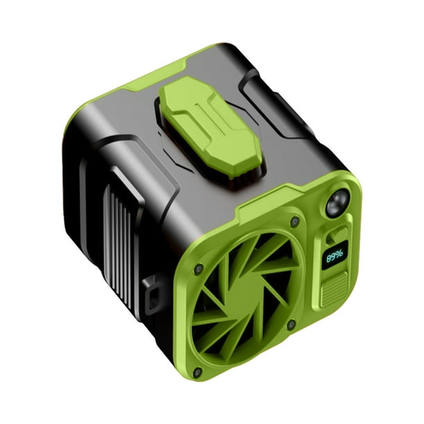 Ventilador Montado en la Cintura, Ventilador Al Aire Libre, Banco de Energía, Función de Linterna, Vento Súper Fuerte, Turbina Portátil, Colección de Viento, Reducción de Ruido Silencioso