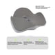 thumbnail image 2 of Cojín de Asiento, Cojín de Espuma de Memoria, de Asiento de Silla de Escritorio, para Trabajadores de Oficinas Largas, Conductores de Automóviles (Grey), 2 of 9