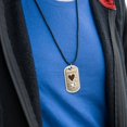 thumbnail image 3 of Coffee From Around the World Love Beans Military Dog Tag Pendant Necklace with Cord, 3 of 5