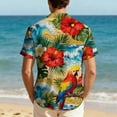 thumbnail image 6 of OGLCCG Hawaiian Shirt for Men Summer Beach Casual Short Sleeve Button Down Shirts Trendy Floral Printed Tropical Holiday T Shirts,XXL,B, 6 of 8