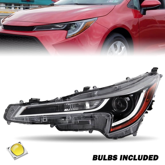 For 2020 2021 2022 Toyota Corolla L LE LED Projector Left Driver Headlights LH