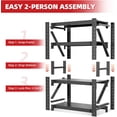 thumbnail image 5 of Welfiya 48"W Garage Shelving,4-Tier Heavy Duty Storage Shelves Unit with Adjustable Metal Shelf for Warehouse,Basement,Workshop,4000LBS,48"W x 20"D x 79"H,Black, 5 of 10